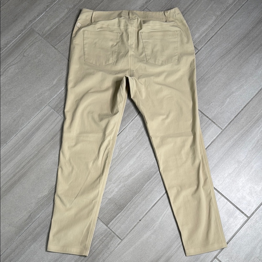 lululemon athletica ABC Slim-Fit Trouser Tan Chinos Straight Leg - Picture 6 of 10